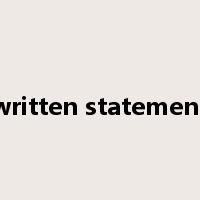 written statement是什么意思