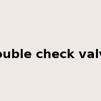 double check valve是什么意思