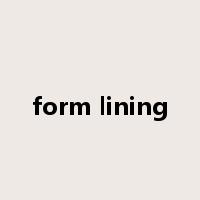 form lining是什么意思