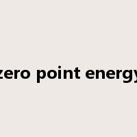 zero point energy是什么意思
