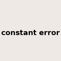 constant error是什么意思