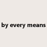 by every means是什么意思