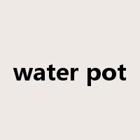 water pot是什么意思