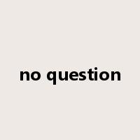no question是什么意思