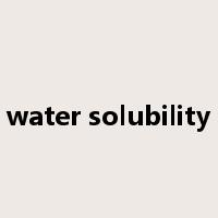 water solubility是什么意思
