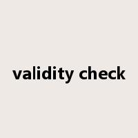 validity check是什么意思