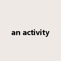 an activity是什么意思