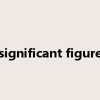 significant figure是什么意思