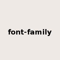 font-family是什么意思