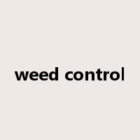 weed control是什么意思