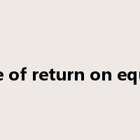 rate of return on equity是什么意思