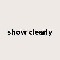 show clearly是什么意思
