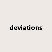 deviations是什么意思