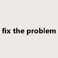 fix the problem是什么意思