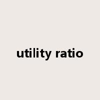 utility ratio是什么意思