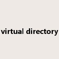 virtual directory是什么意思