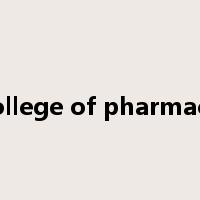 college of pharmacy是什么意思