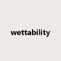 wettability是什么意思