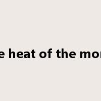 in the heat of the moment是什么意思