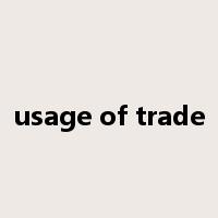usage of trade是什么意思