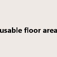 usable floor area是什么意思