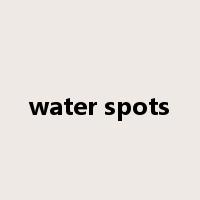 water spots是什么意思