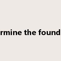 undermine the foundation是什么意思