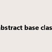 abstract base class是什么意思