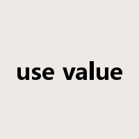 use value是什么意思
