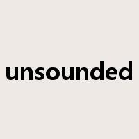 unsounded是什么意思