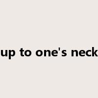 up to one's neck是什么意思