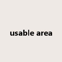 usable area是什么意思