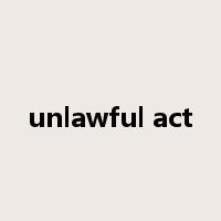 unlawful act是什么意思