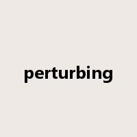 perturbing是什么意思