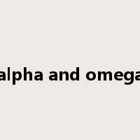 alpha and omega是什么意思