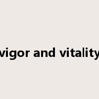vigor and vitality是什么意思