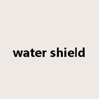 water shield是什么意思