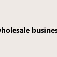 wholesale business是什么意思