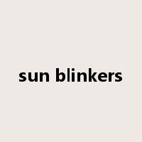 sun blinkers是什么意思