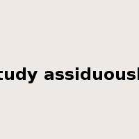 study assiduously是什么意思