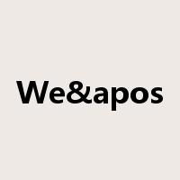 We&apos是什么意思