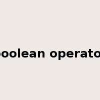boolean operator是什么意思