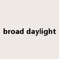 broad daylight是什么意思
