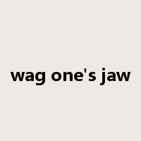 wag one's jaw是什么意思