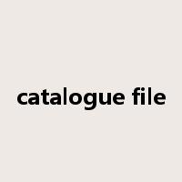 catalogue file是什么意思