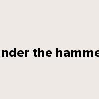 under the hammer是什么意思
