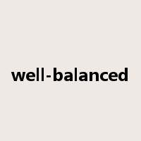well-balanced是什么意思
