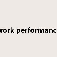 work performance是什么意思