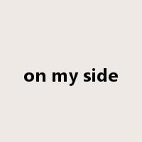 on my side是什么意思