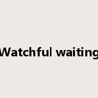 Watchful waiting是什么意思